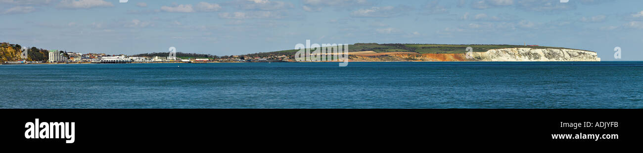 Sandown Bay and Culver Cliff Isle of Wight Stock Photo