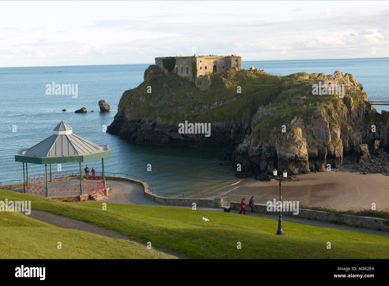 The fort at Tenby viewed from the monument hill Stock Photo