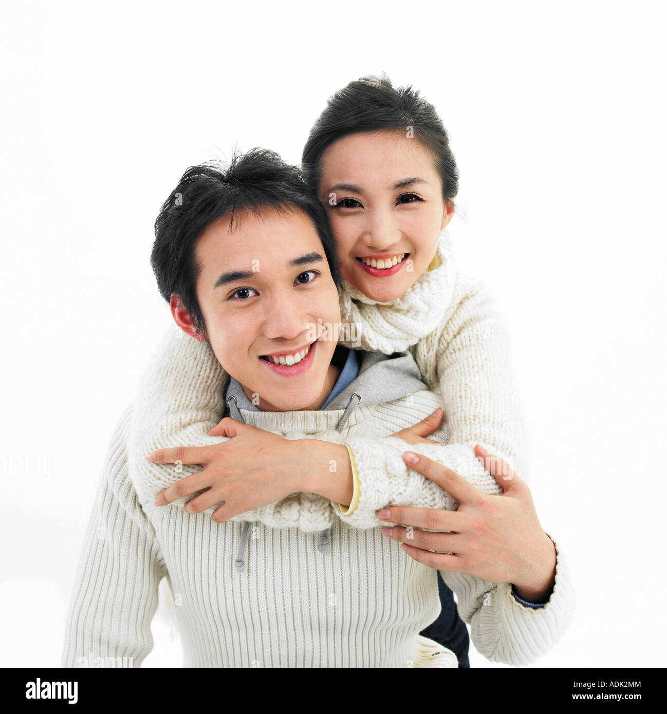 Woman man hug sitting hi-res stock photography and images - Alamy