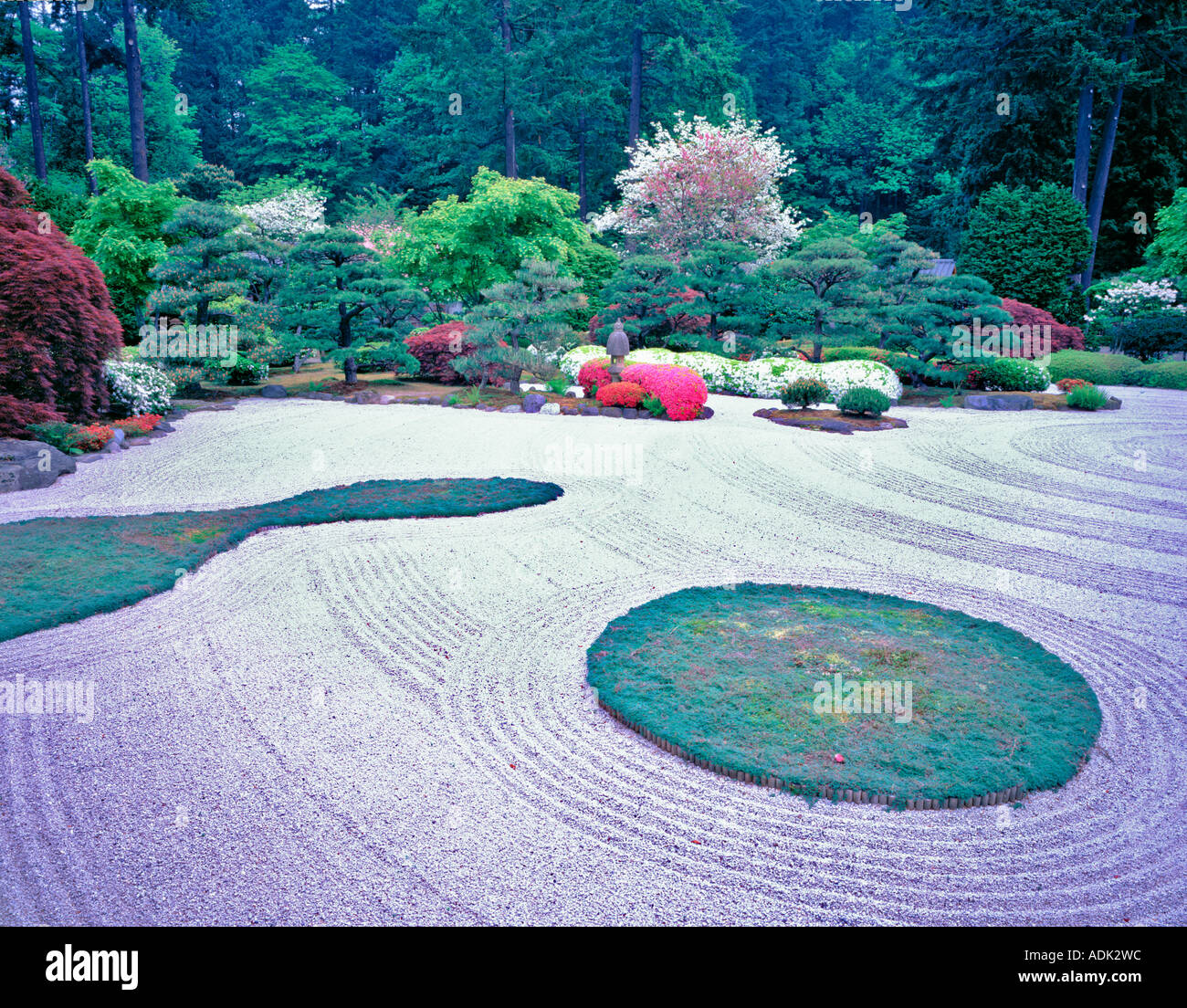 Japanese Garden Portland Oregon Stock Photo