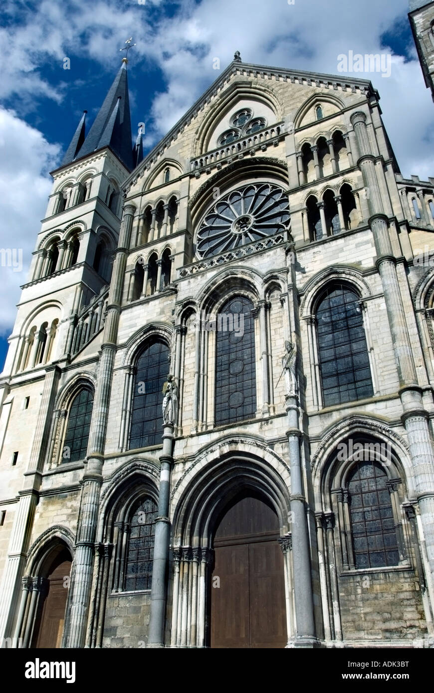 Reims, France, Religious Monuments "Saint Remi Basilica", Front ,Facade