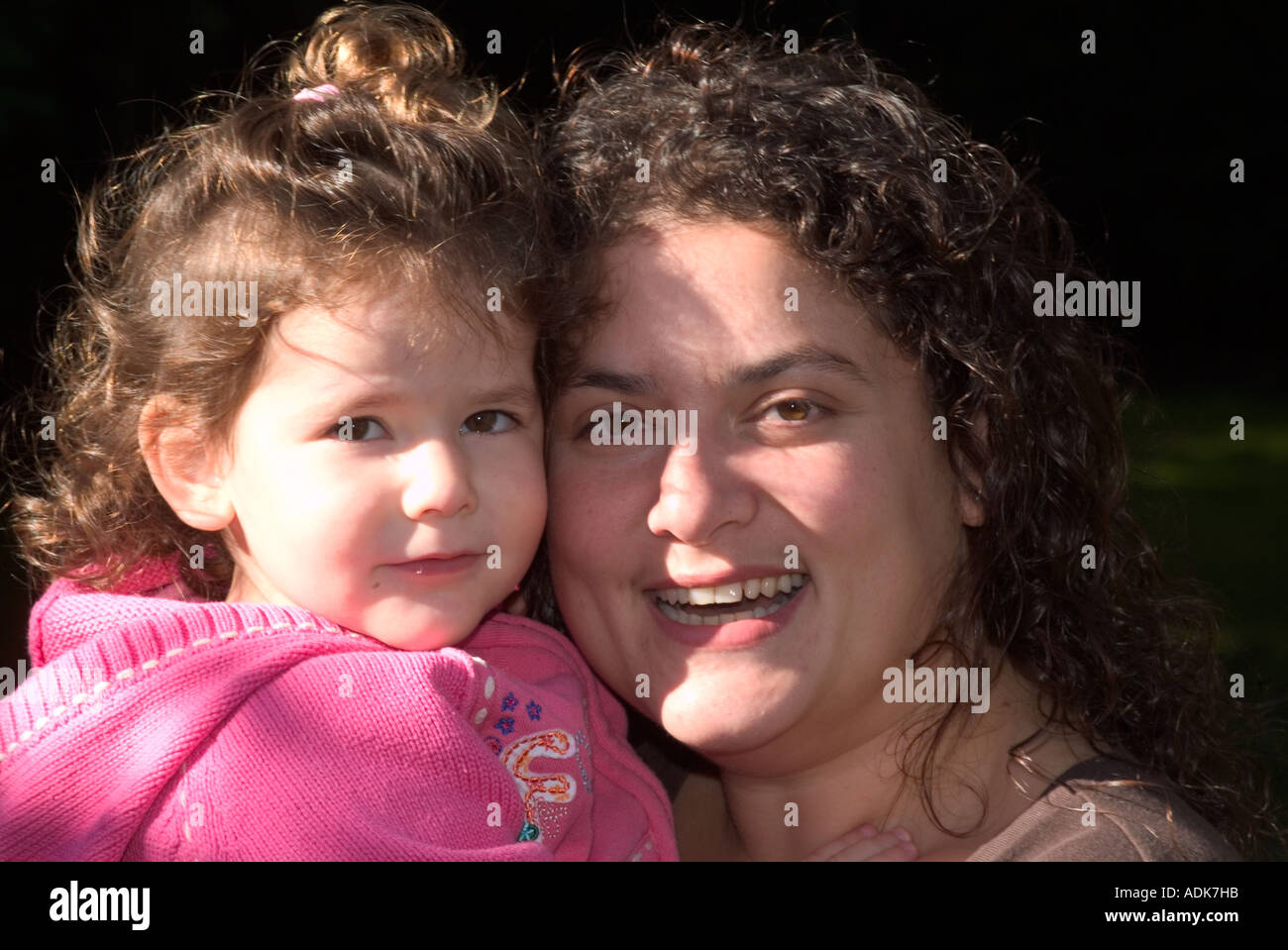 Mother Holding Her Young Daughter London Uk Stock Photo - Alamy