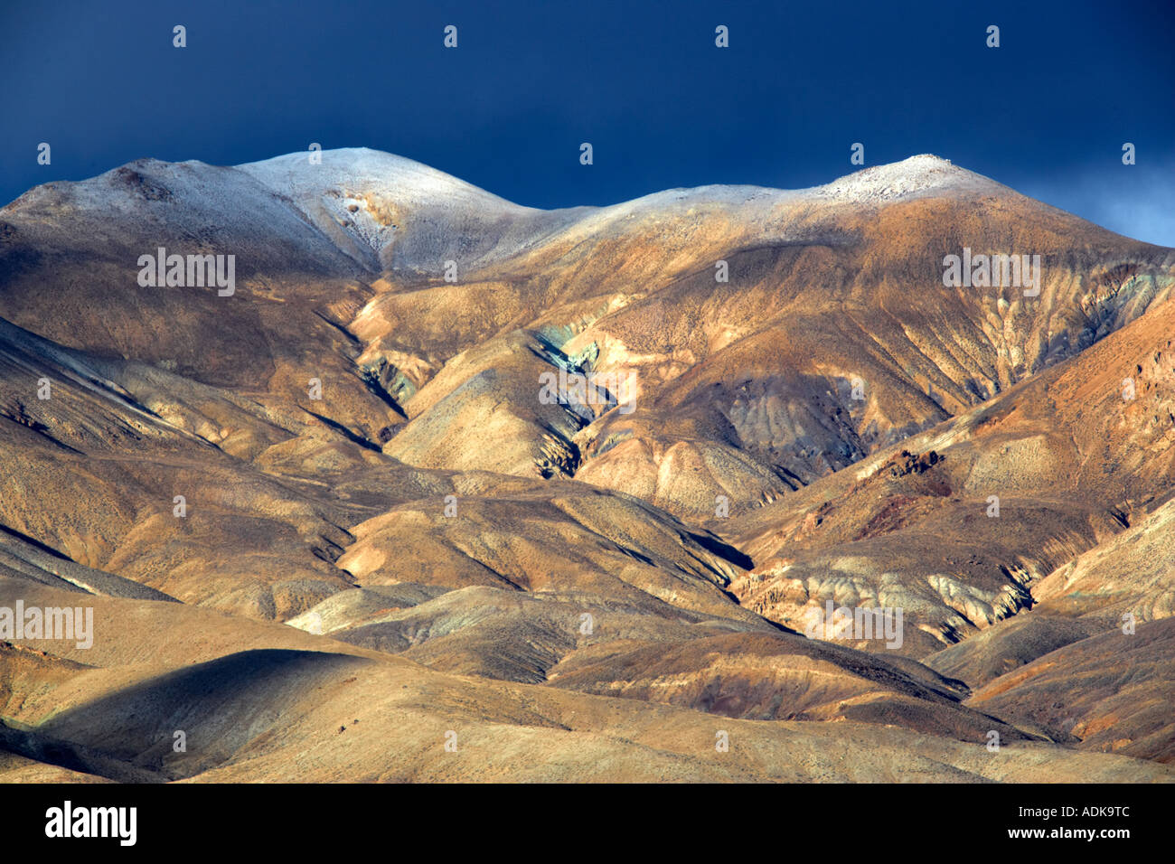 Calico Mountain with snow and storm Calico Mountains Wilderness in Black Rock Desert National Conservation Area Nevada Stock Photo