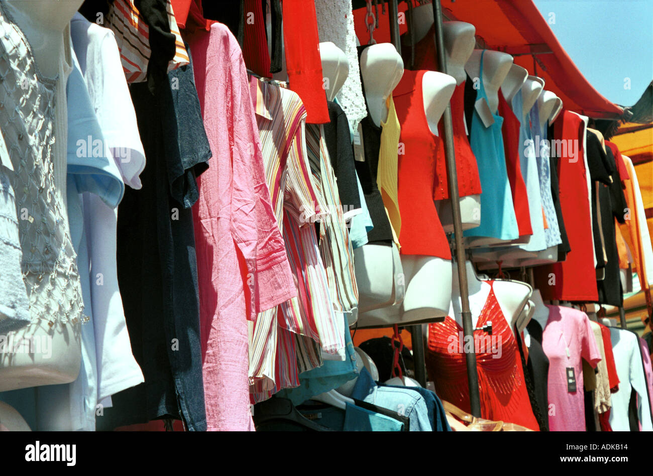 Clothes For Sale At Market Stock Photo Alamy clothes-for-sale-at-market-stock-photo-alamy