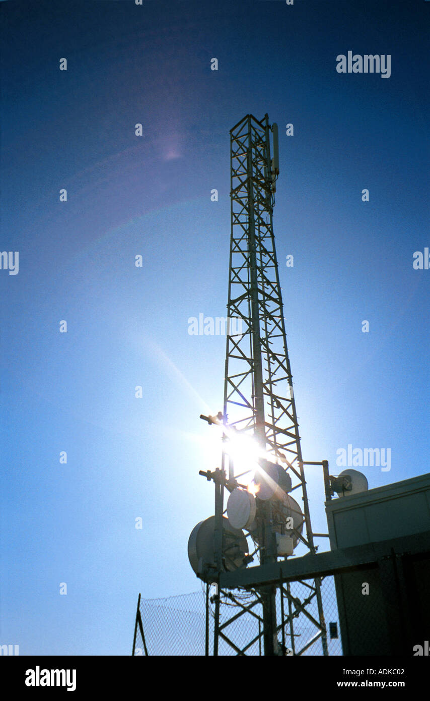 radio transmitter receiver antenna mast Stock Photo Alamy