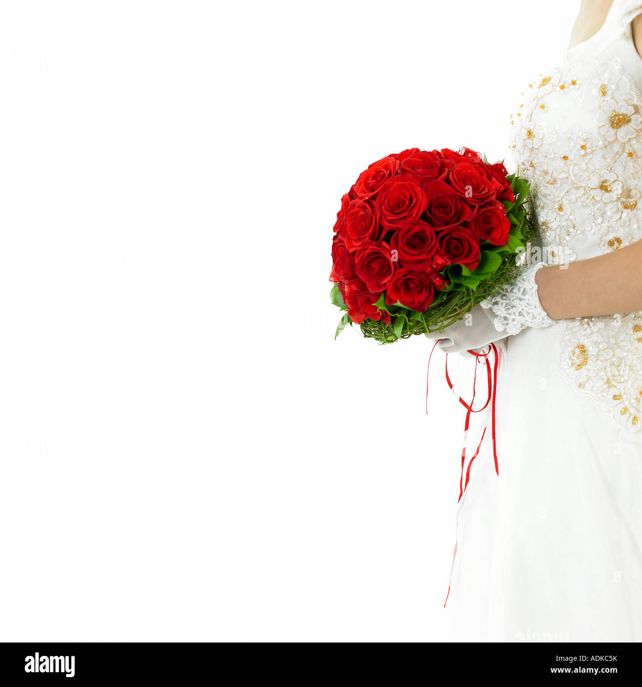 a bride with a bouquet Stock Photo - Alamy