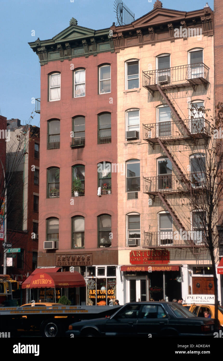 Soho New York corner building urban architecture flat 5 story with