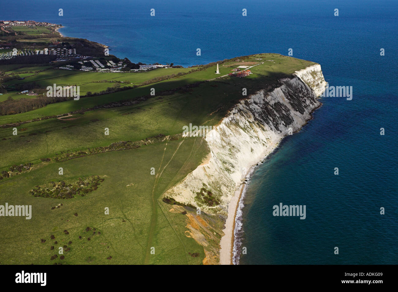 Culver Cliff from the air Isle of Wight Stock Photo