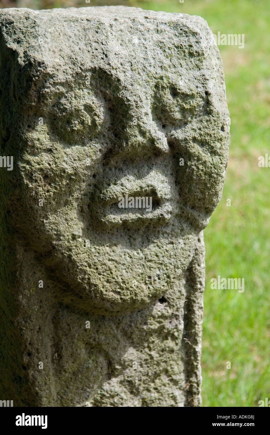 Carved early Celtic Irish Celtic Christian stone carving known as the
