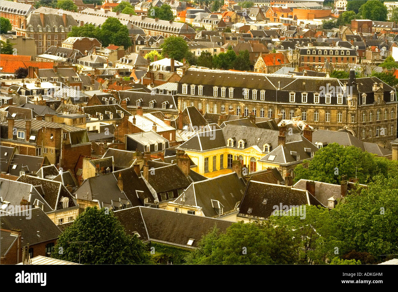 Arras (France), aerial short, view from the belfry viewing platform at top  of the Town Hall (The Hotel de Ville Stock Photo - Alamy