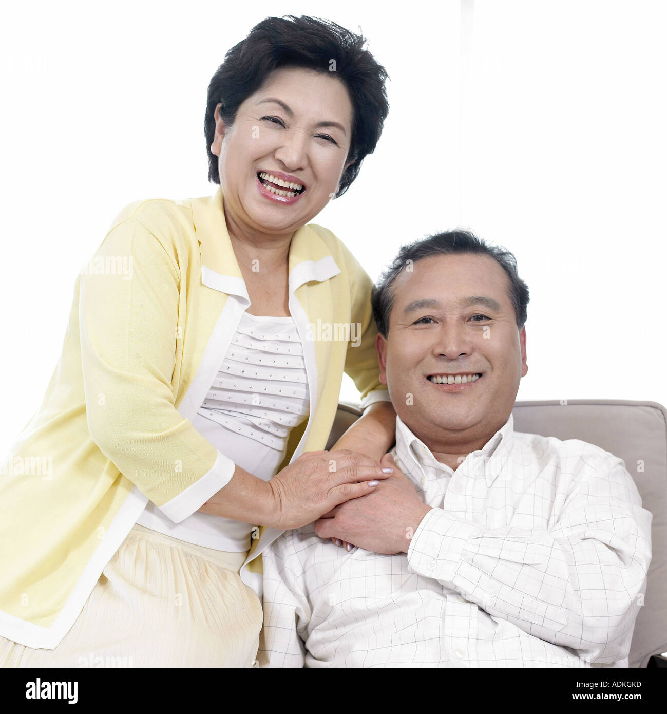 an old couple holding each other s hands Stock Photo