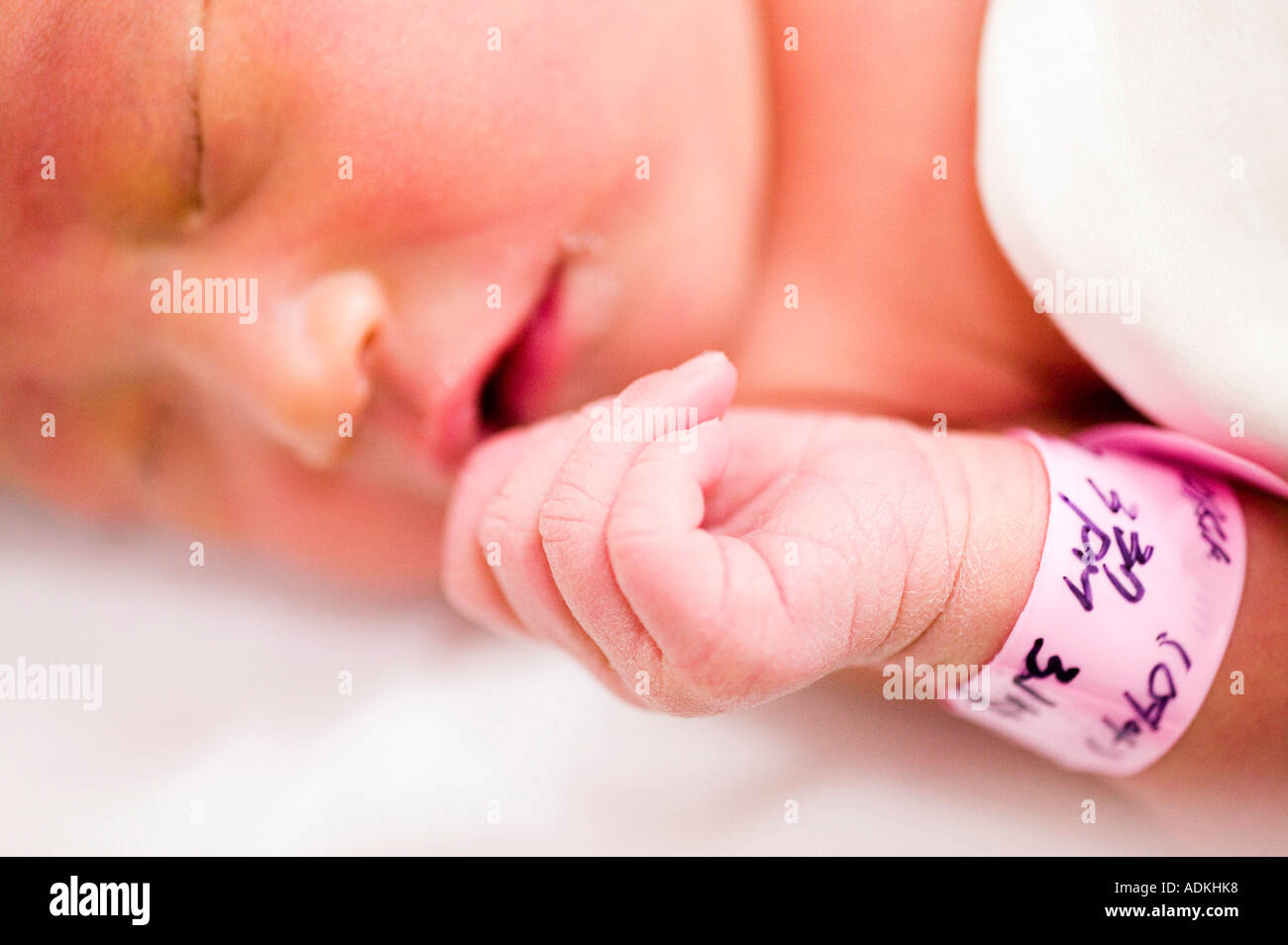 a baby s hand Stock Photo