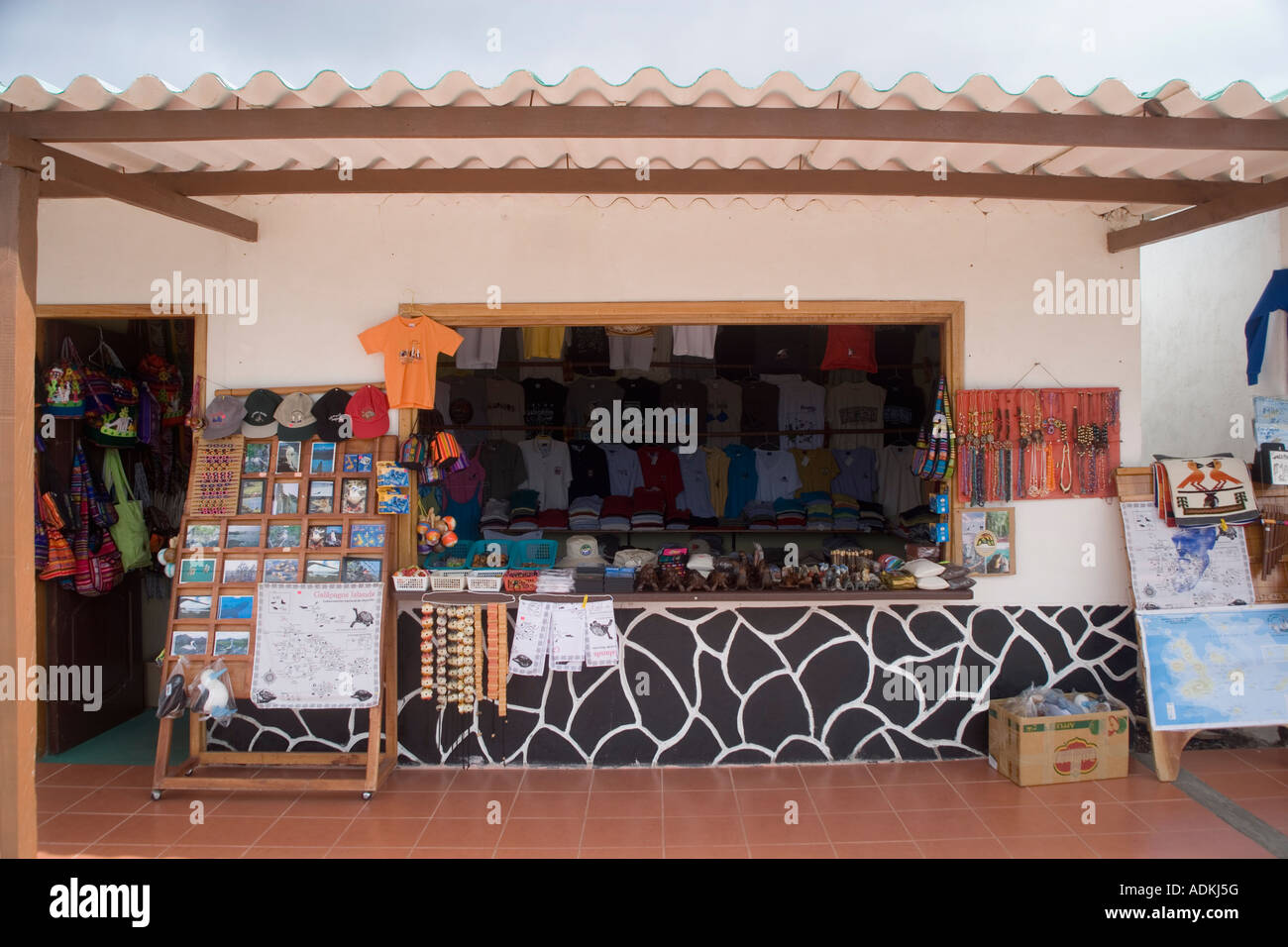 Tourist shop at the airport on the Island of Baltra Galapagos Ecuador Stock Photo