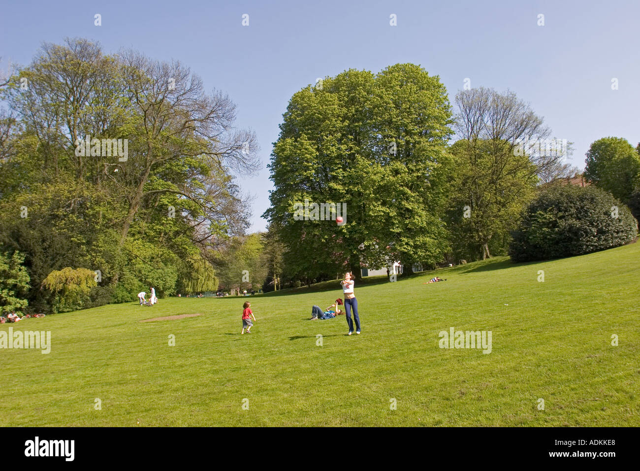 Parc Josaphat Brussels Belgium Stock Photo Alamy