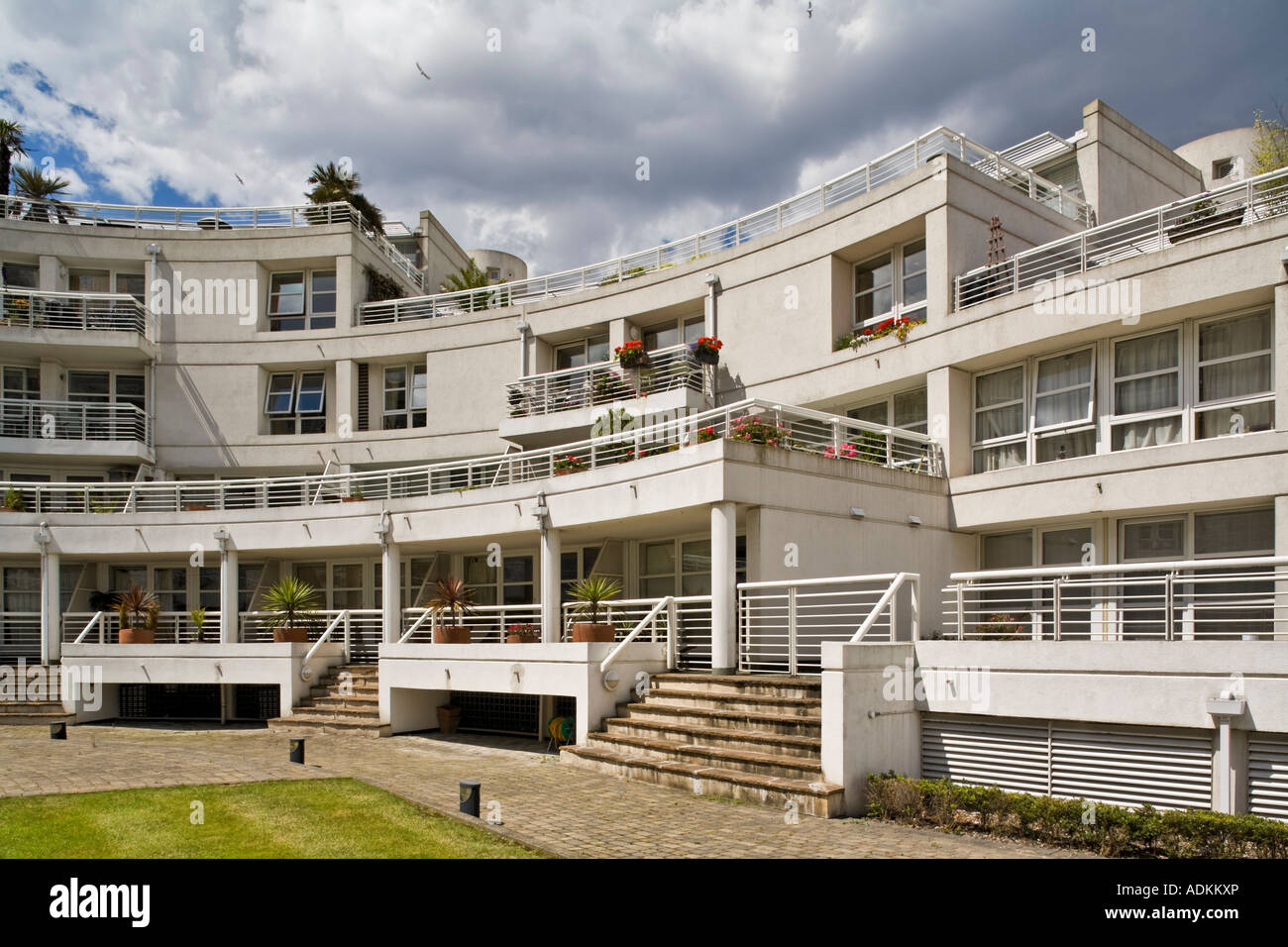 Pierhead Lock Apartments London Docklands Stock Photo - Alamy