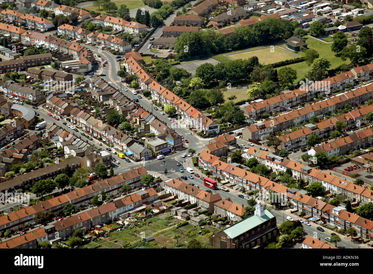 Oblique high level aerial view west of Norbury with Streatham Vale
