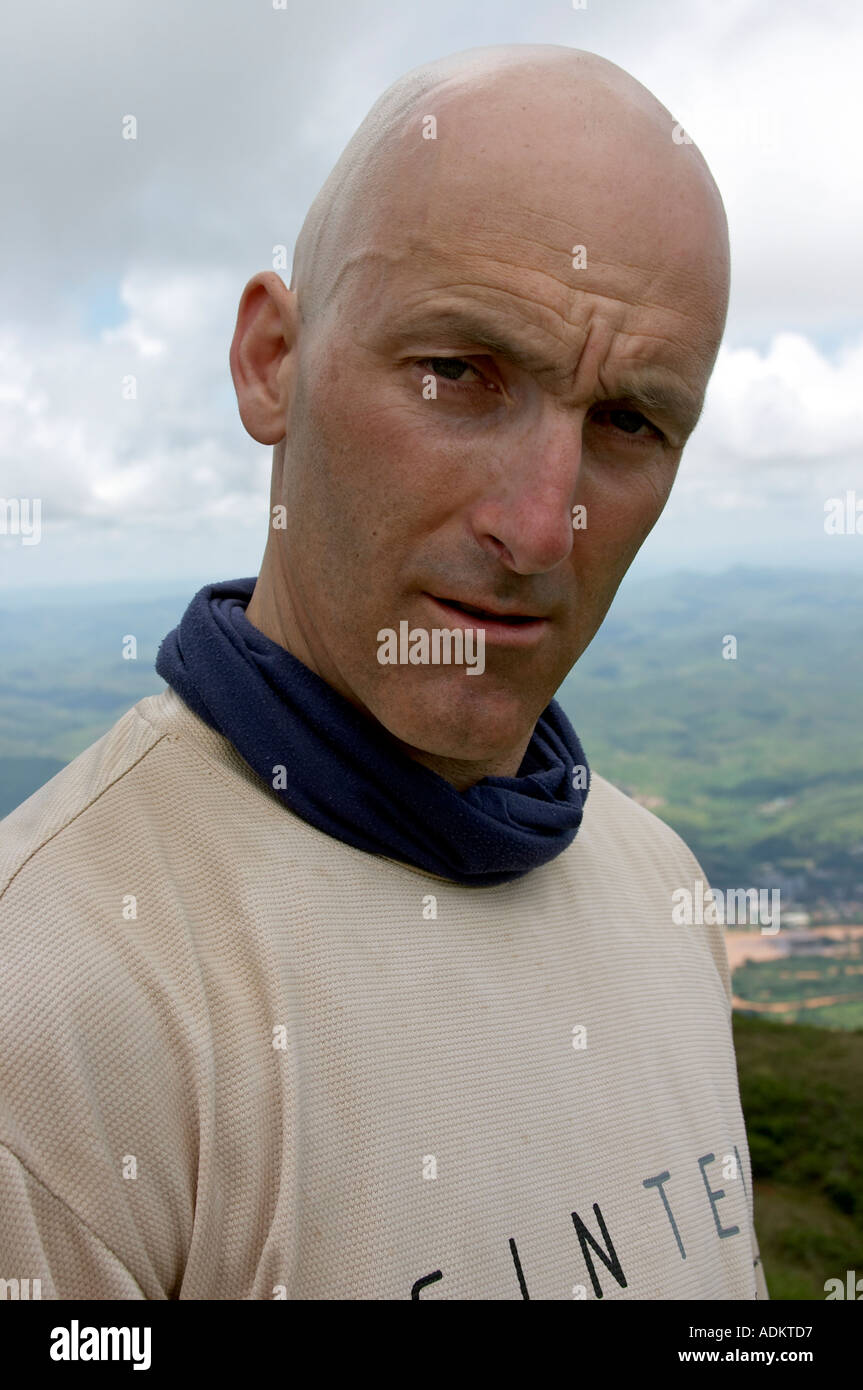 Man with bald shaved head and expression of incredulity Stock Photo - Alamy