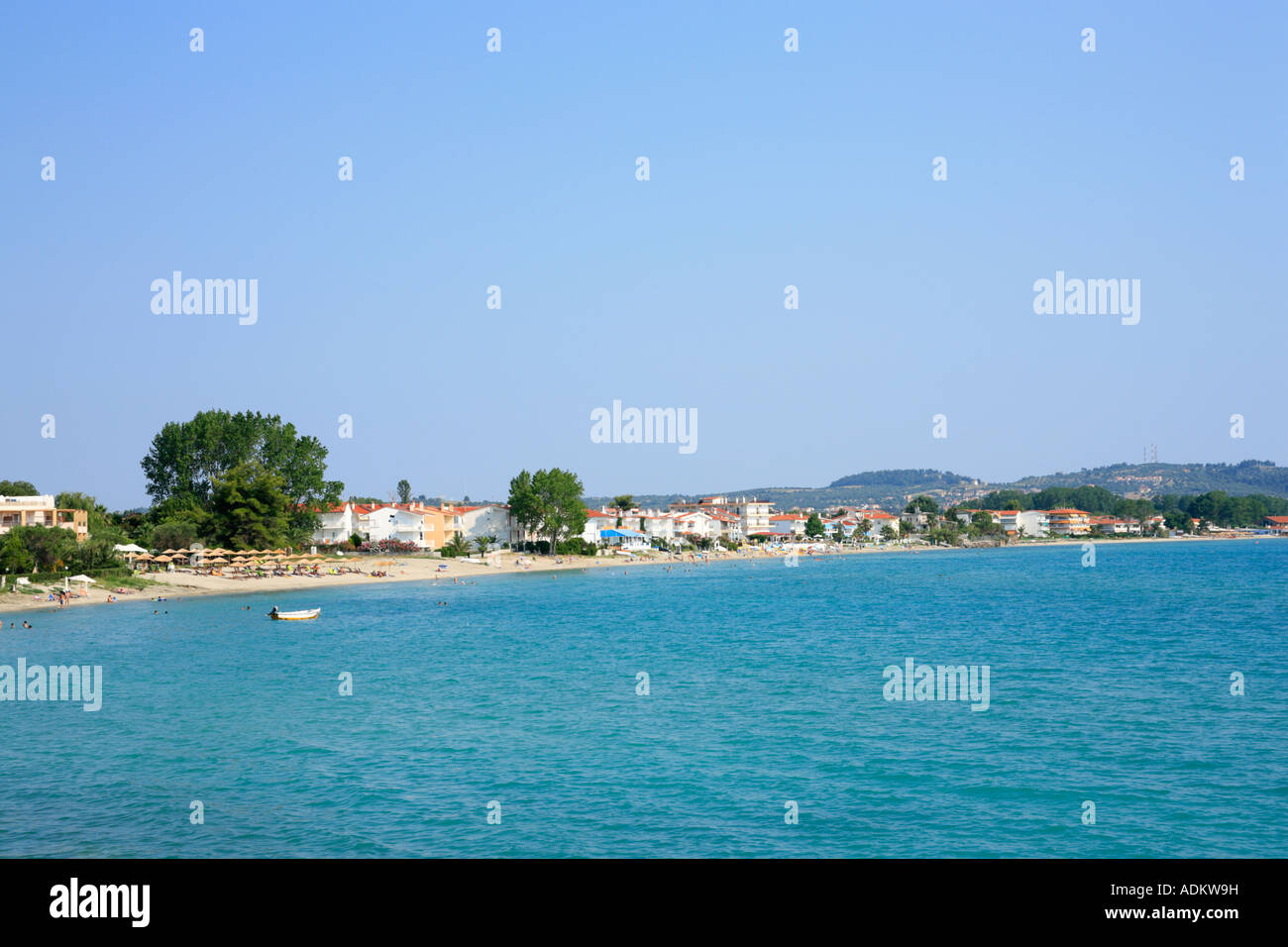 Skala Fourkas on Kassandra Peninsula on the peninsula of Chalcidice in  Greece Stock Photo - Alamy