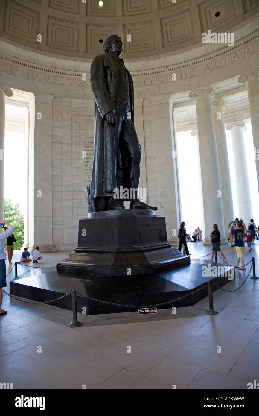 Bronze Statue of Thomas Jefferson at the Jefferson Memorial, Washington