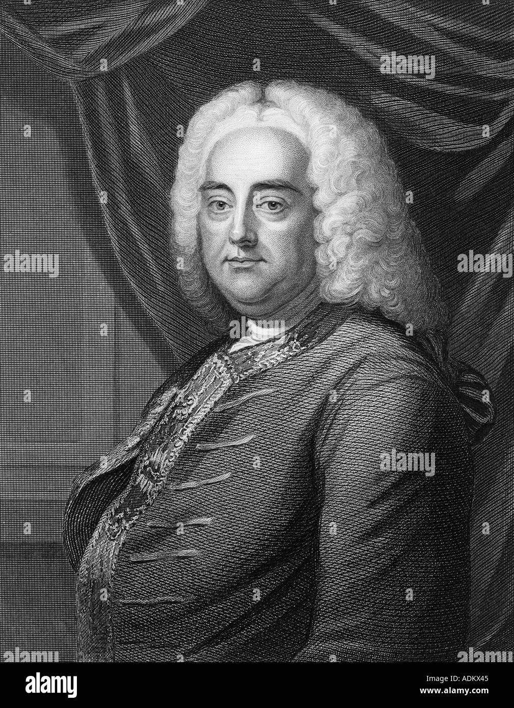 GEORGE FRIEDRICH HANDEL German composer 1685 1759 Stock Photo