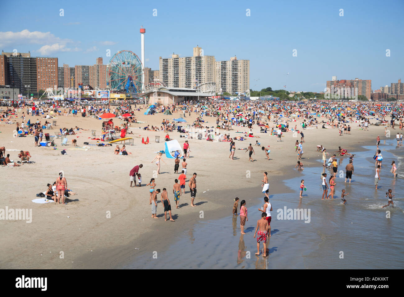 Coney Island Beach Brooklyn New York City USA Stock Photo - Alamy