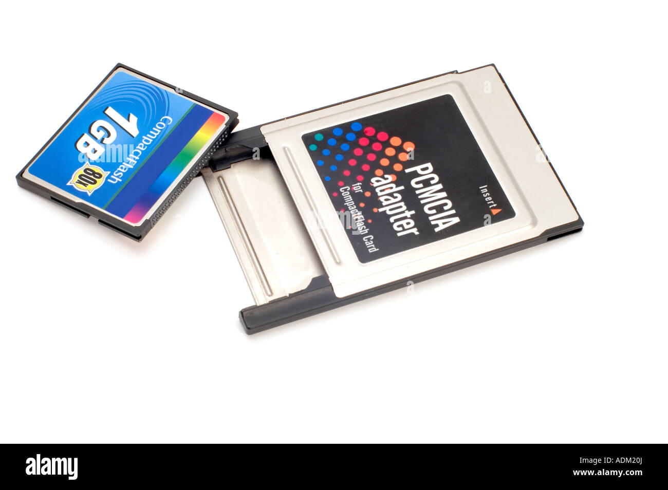 series object on white Compact Flash memory card Stock Photo Alamy