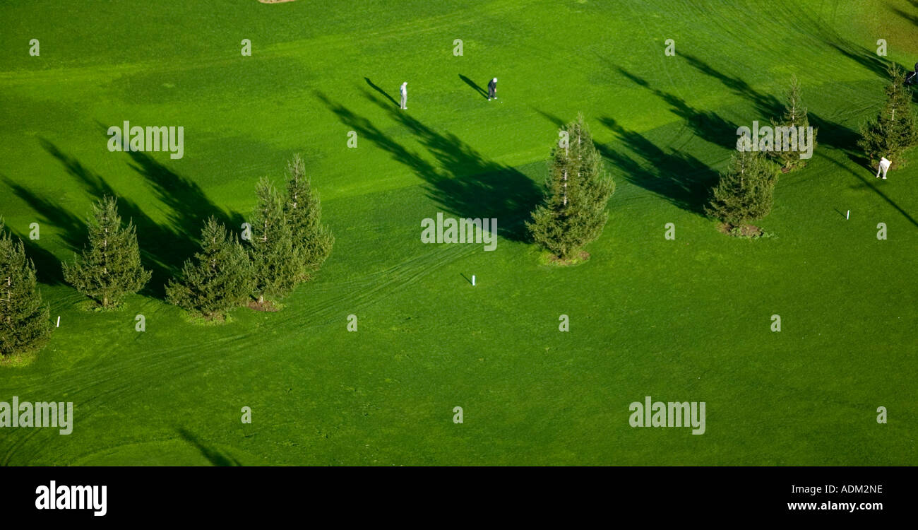 aerial above Rooster Run golf course Petaluma California Sonoma County