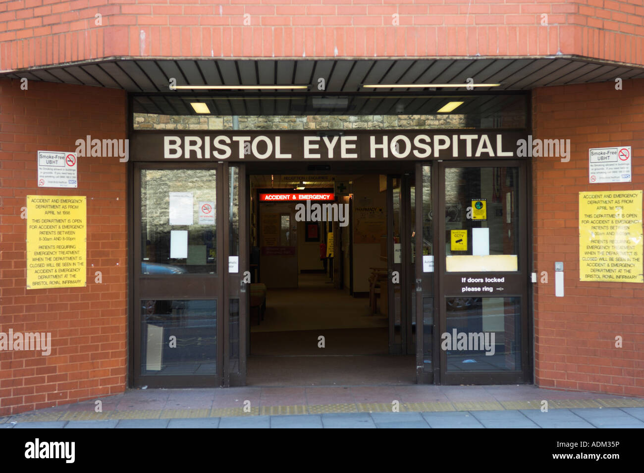 Front entrance Bristol Eye Hospital UBHT England Stock Photo Alamy