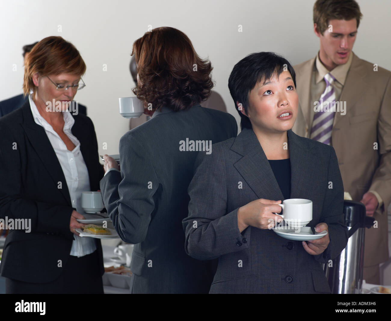 Office workers having a coffee break Stock Photo