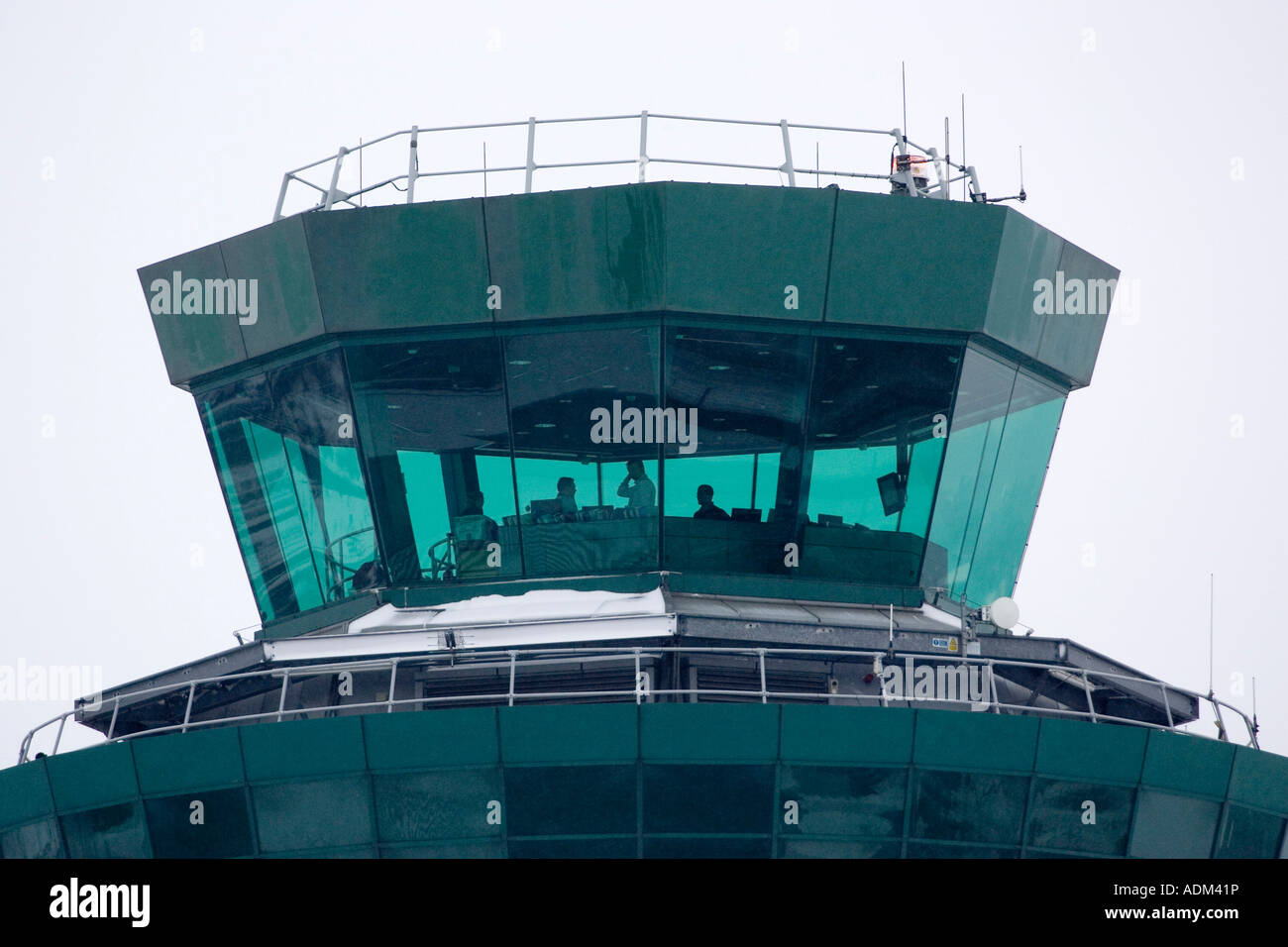 Stansted Airport in Essex closed due to snow on the runway Stock Photo