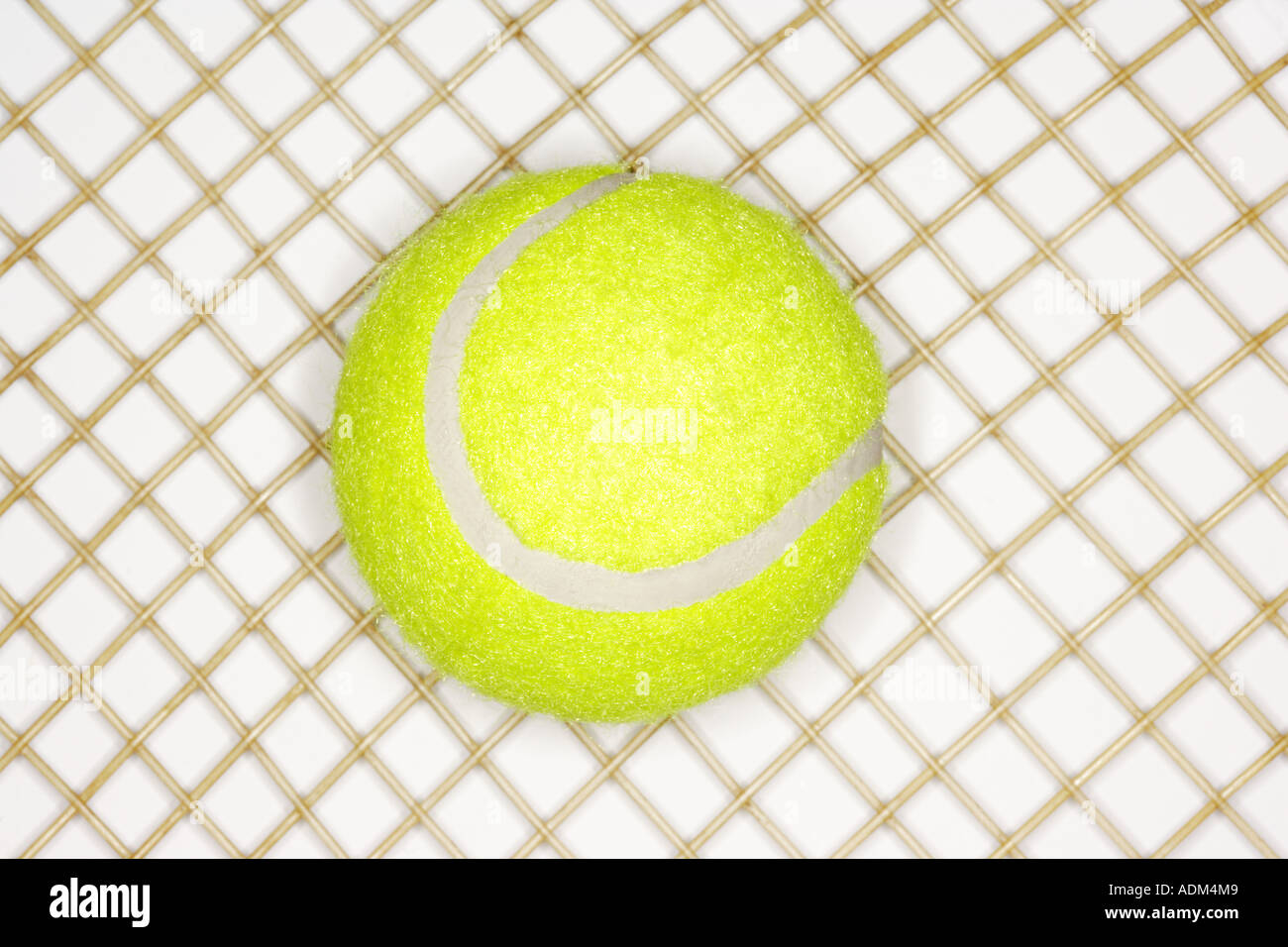 Tennis racket and ball Stock Photo - Alamy