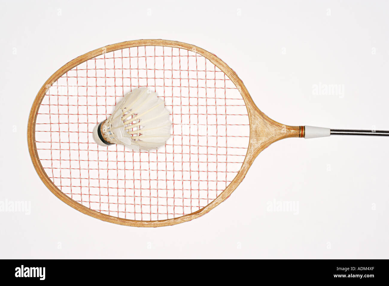 Badminton racket and shuttlecock Stock Photo Alamy