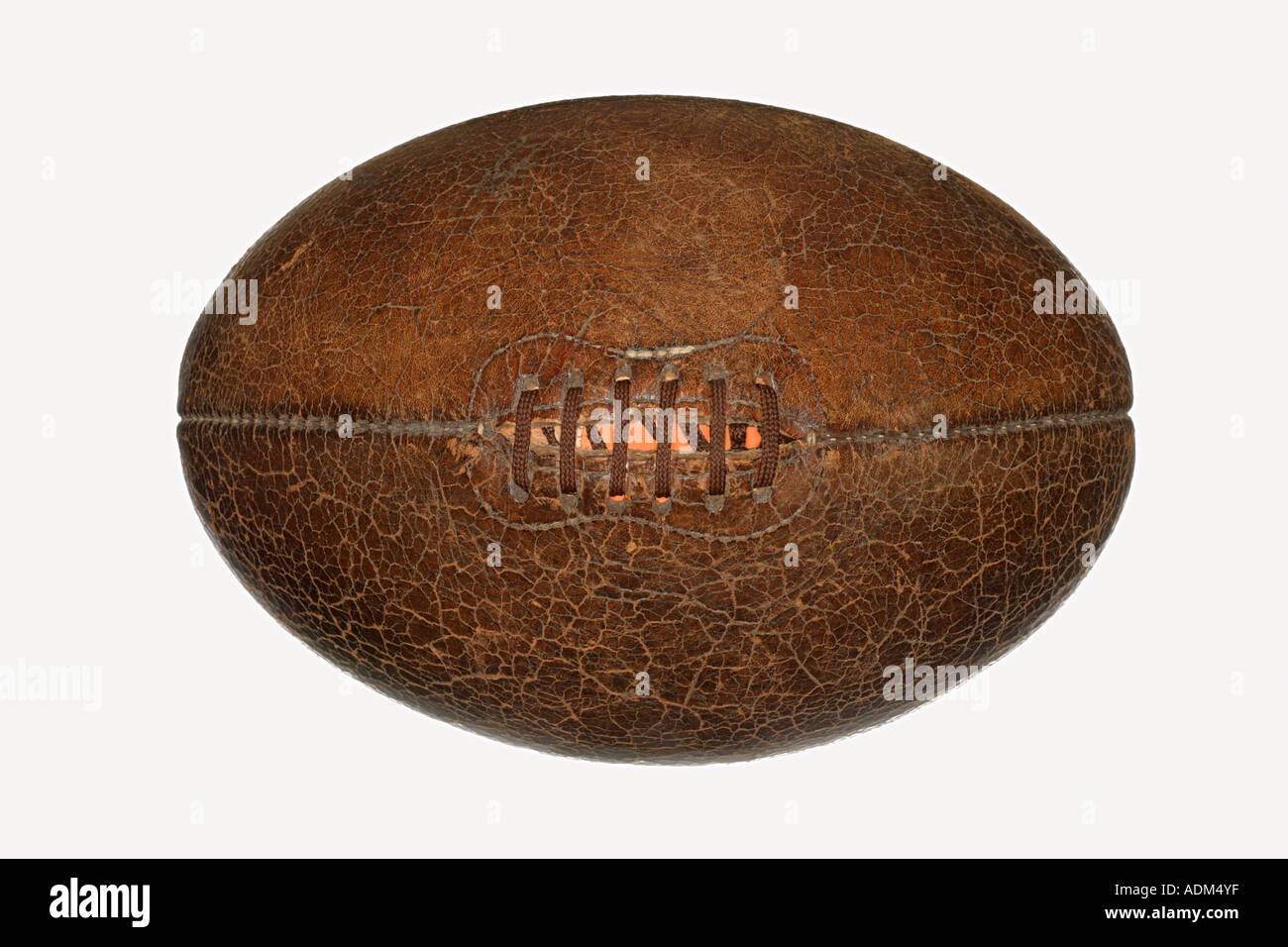 Old rugby ball Stock Photo