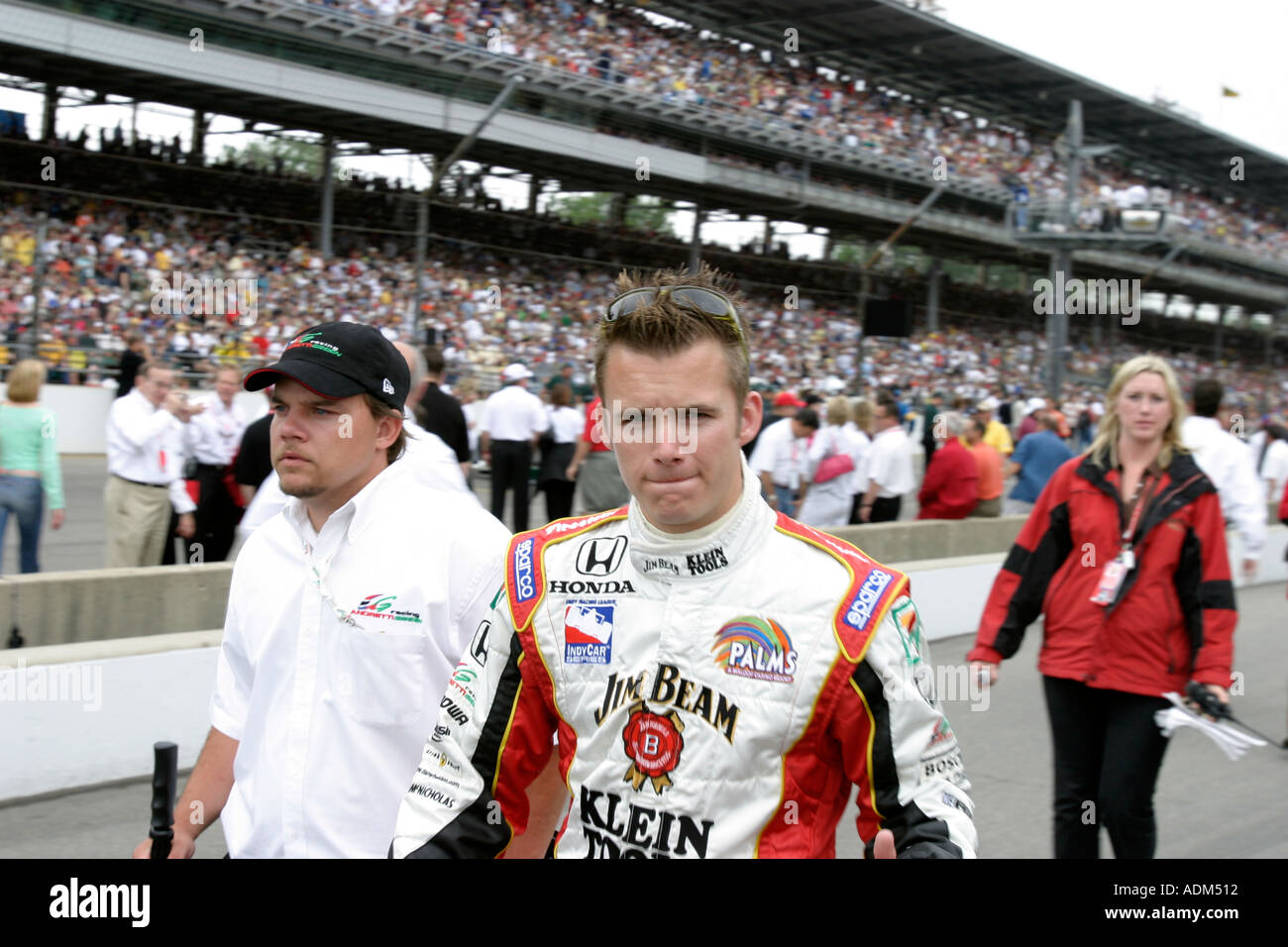Indy 500 2004 Dan Wheldon grid walk Stock Photo - Alamy