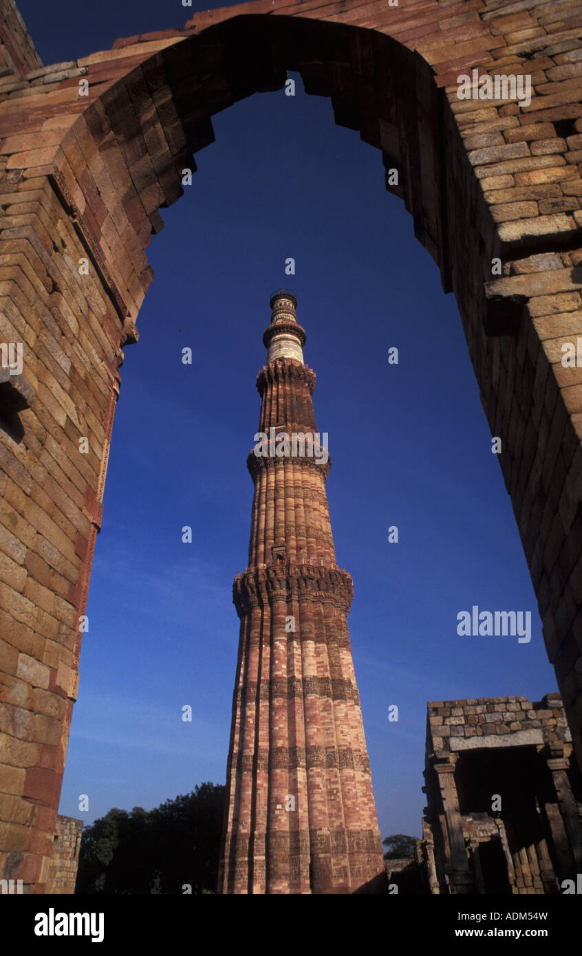 INDIA Delhi Qut b Minar Stock Photo