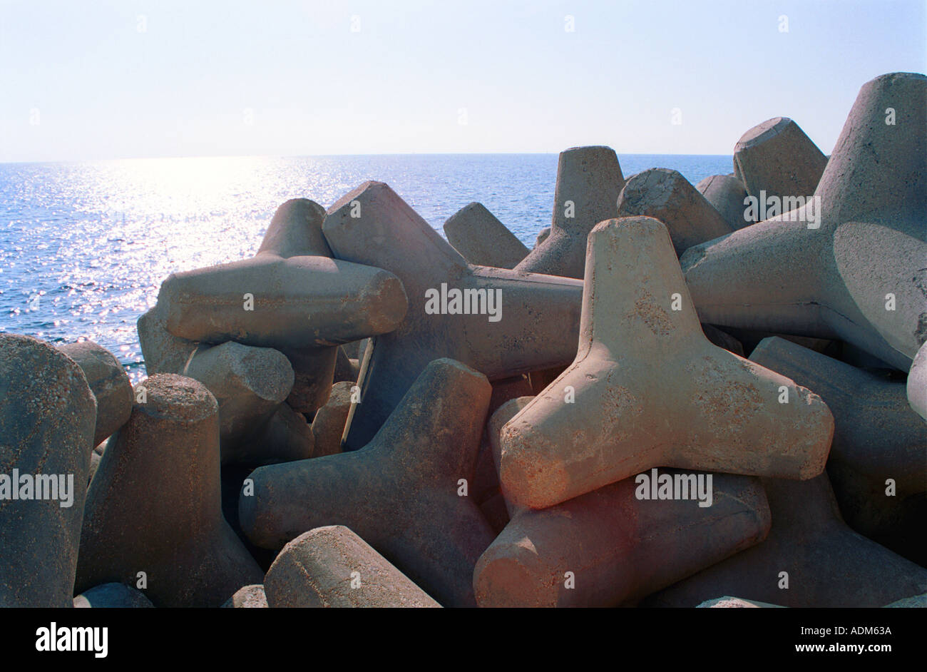 man made sea barrier Stock Photo - Alamy