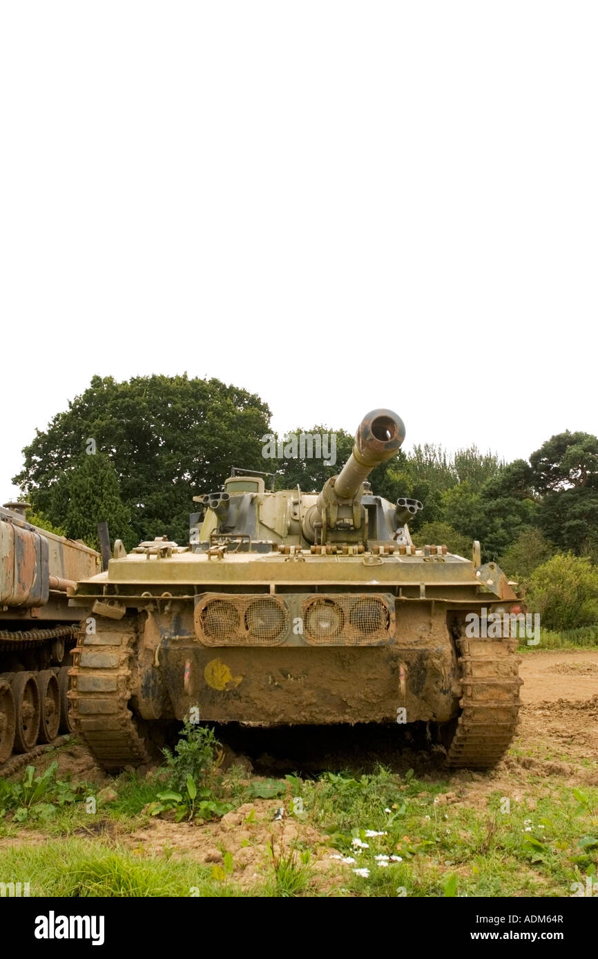 British Army, Vickers FV433 Abbot self propelled gun. Stock Photo