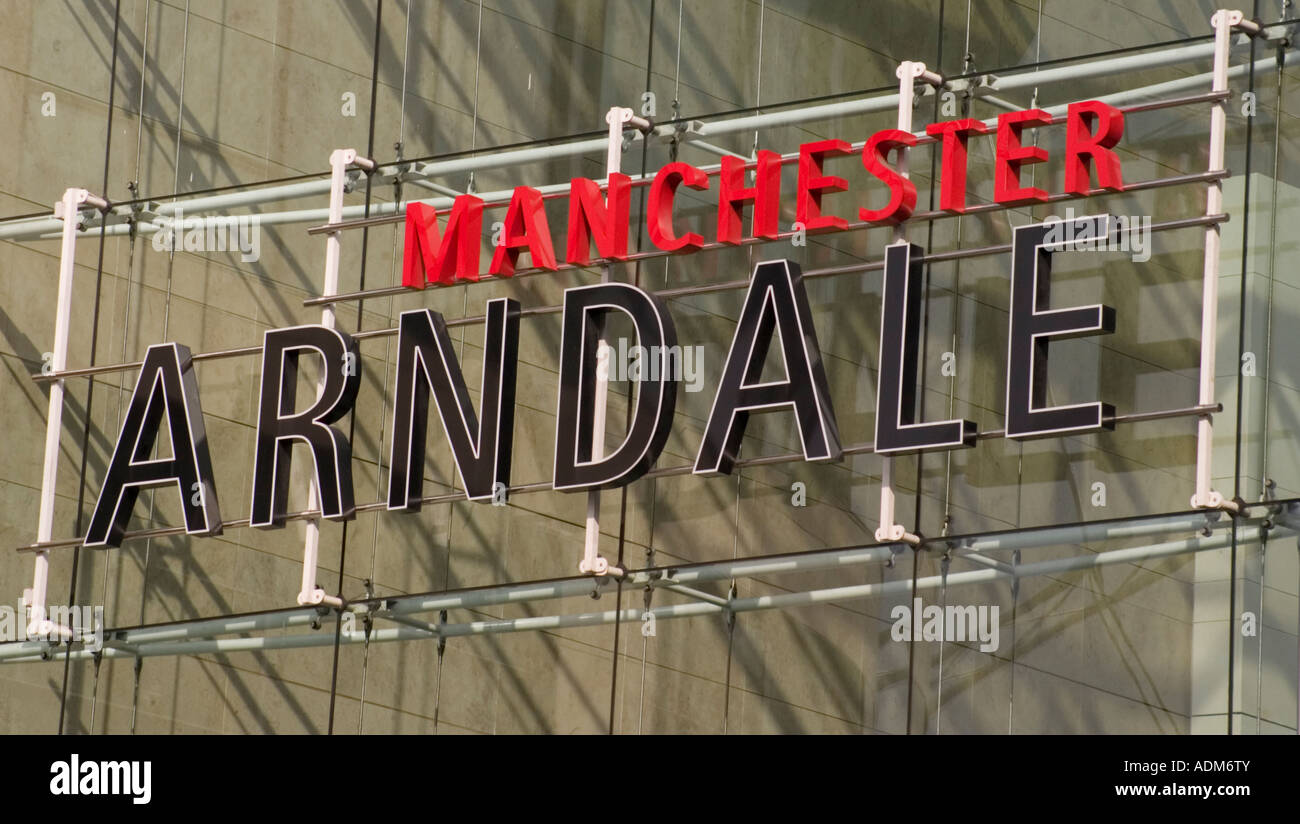 Manchester Arndale Sign Stock Photo - Alamy