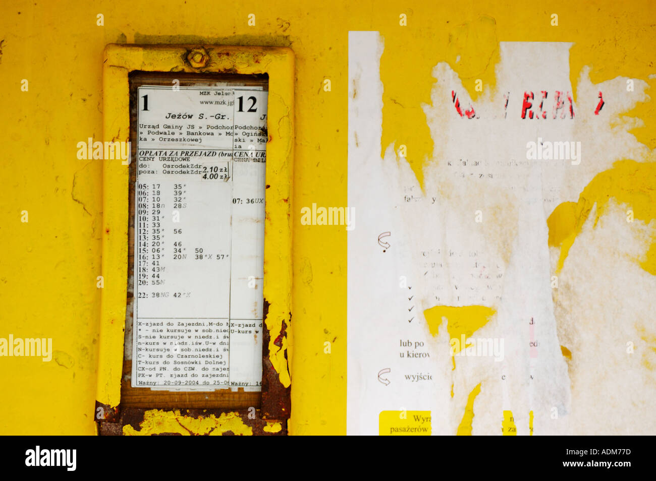 poland-jelenia-gora-bus-stop-schedule-stock-photo-alamy