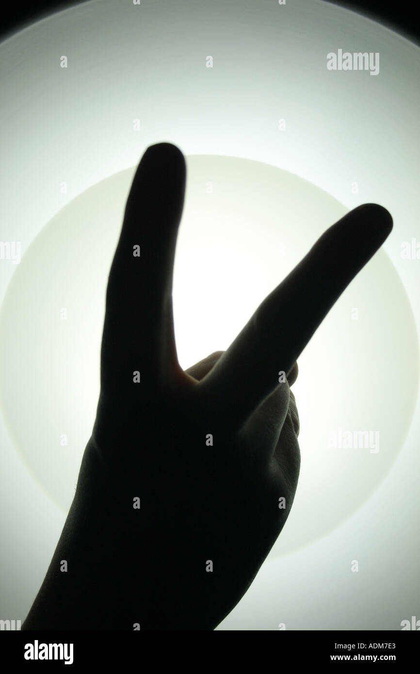 Two finger rude hi-res stock photography and images - Alamy