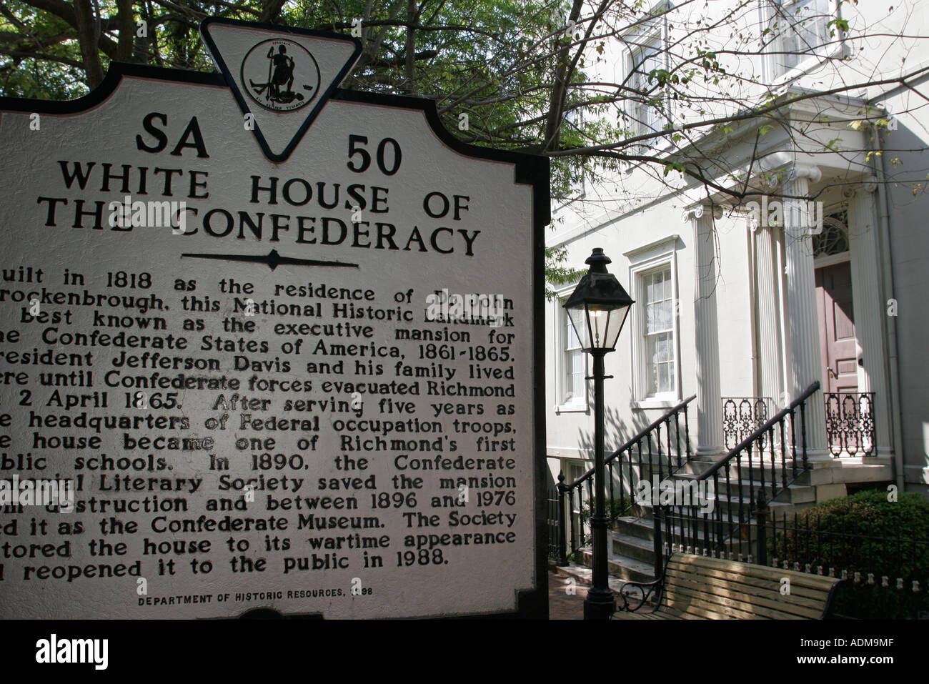 Richmond Virginia,White House of the Confederacy,constructed,built 1818,Civil War,VA060518022 Stock Photo