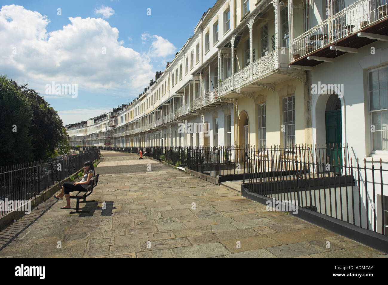 Historic houses Royal York Crescent Clifton Bristol England Stock Photo