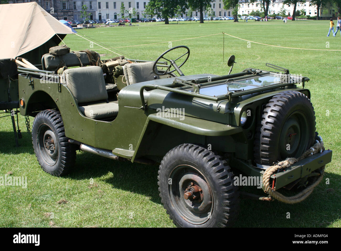 Second World War US Army Jeep, Perth, Scotland, United Kingdom. Stock Photo