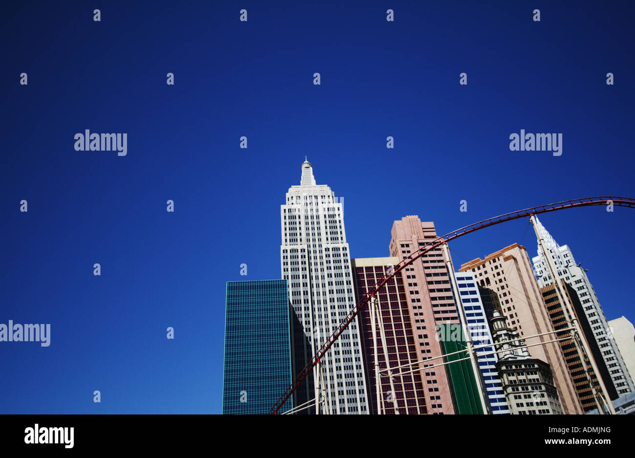New York City Hotel and roller coaster on the Las Vegas Strip, Nevada Stock Photo Alamy