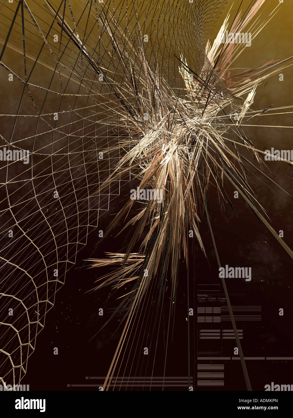 Abstract image of a cobweb against a brown background Stock Photo - Alamy