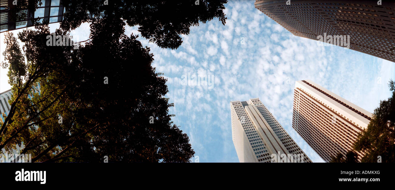 Tall office buildings low angle view Stock Photo - Alamy