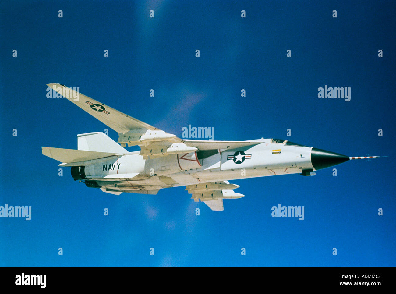 Low angle view of an F-111F Aardvark in flight Stock Photo