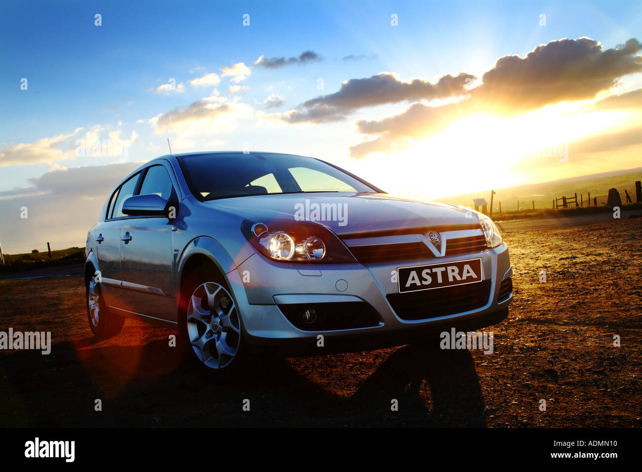 A sunset shot of a new Astra Stock Photo