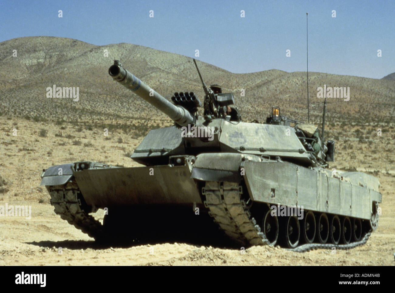 M-1 Abrams tank in the desert Stock Photo