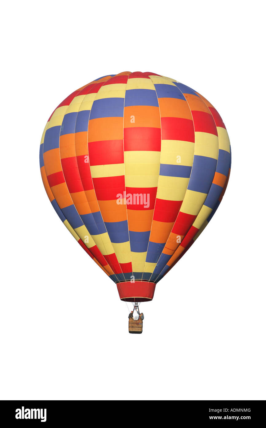 colorful hot air balloon cut out on white background Stock Photo - Alamy